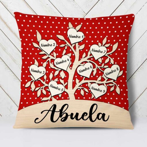 Personalized Spanish Grandson Granddaughter Son Daughter Mom Grandma Abuela Pillow