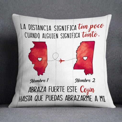 Personalized Spanish Larga Distancia Long Distance Pillow