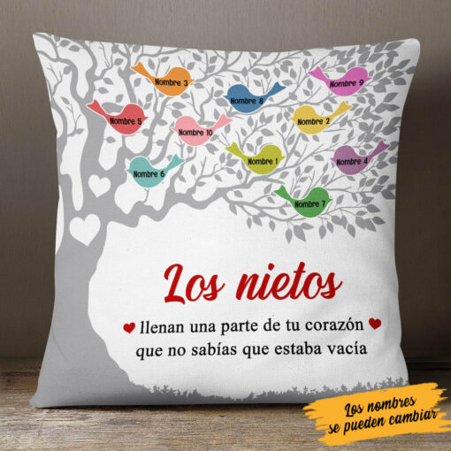 Personalized Spanish Mam� Abuela Family Tree Mom Grandma Pillow