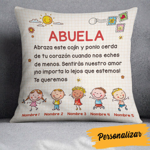 Personalized Spanish Mam� Abuela Tarjeta Postal Mom Grandma Pillow