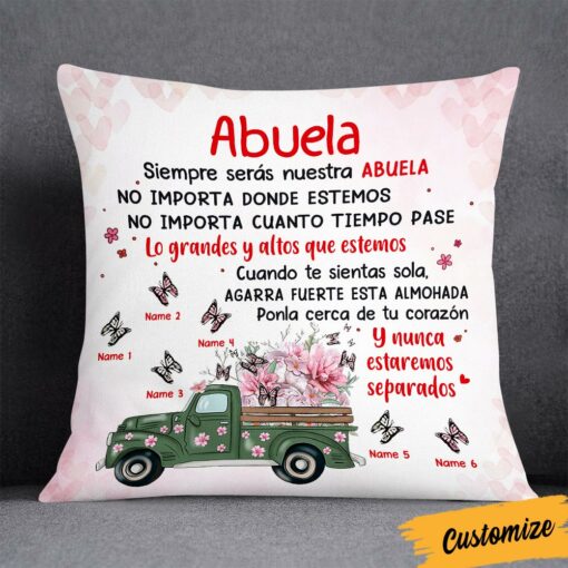 Personalized Spanish Mom Grandma Pillow