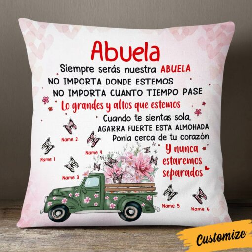 Personalized Spanish Mom Grandma Pillow