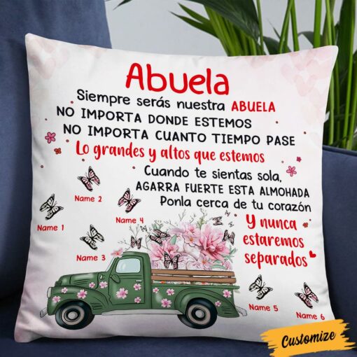 Personalized Spanish Mom Grandma Pillow