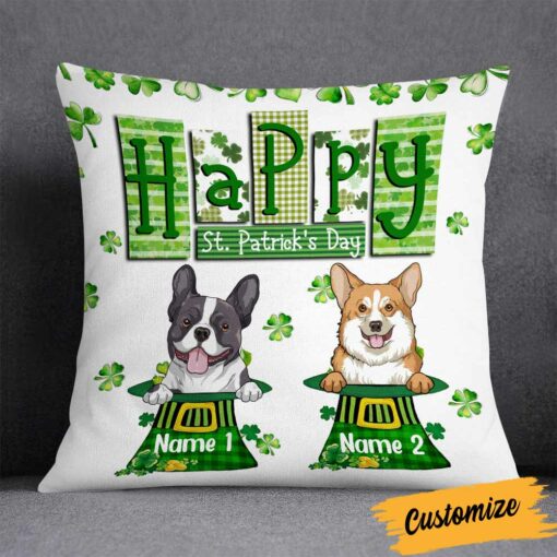 Personalized St Patrick’s Day Dog Pillow