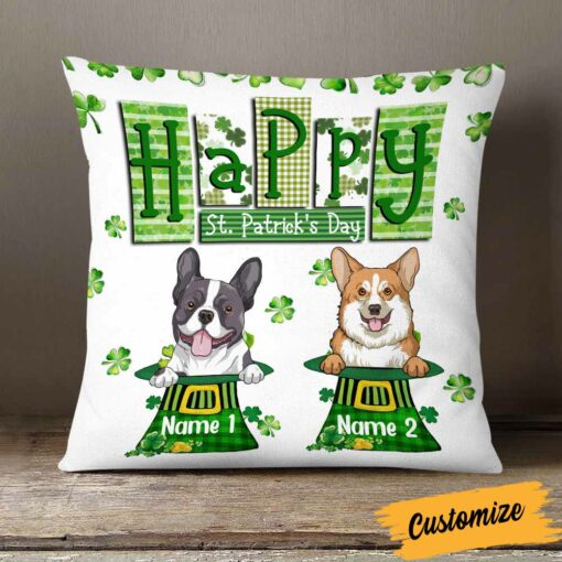 Personalized St Patrick’s Day Dog Pillow