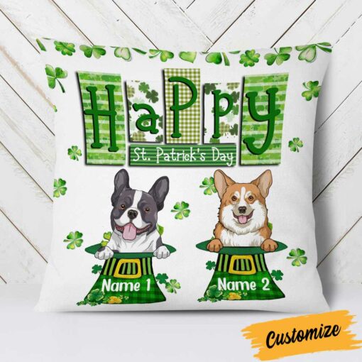 Personalized St Patrick’s Day Dog Pillow