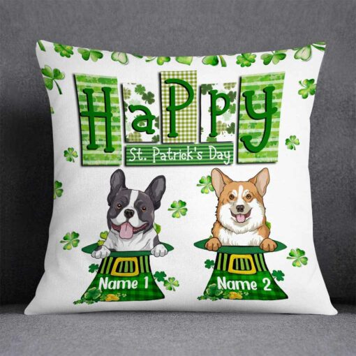 Personalized St Patrick’s Day Dog Pillow