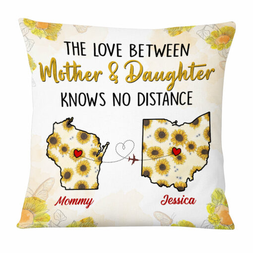 Personalized Sunflower Daughter Long Distance Pillow