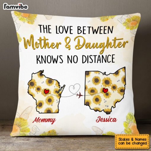 Personalized Sunflower Daughter Long Distance Pillow