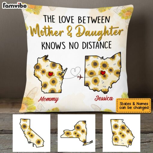 Personalized Sunflower Daughter Long Distance Pillow