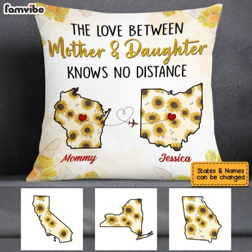 Personalized Sunflower Daughter Long Distance Pillow