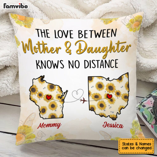 Personalized Sunflower Daughter Long Distance Pillow