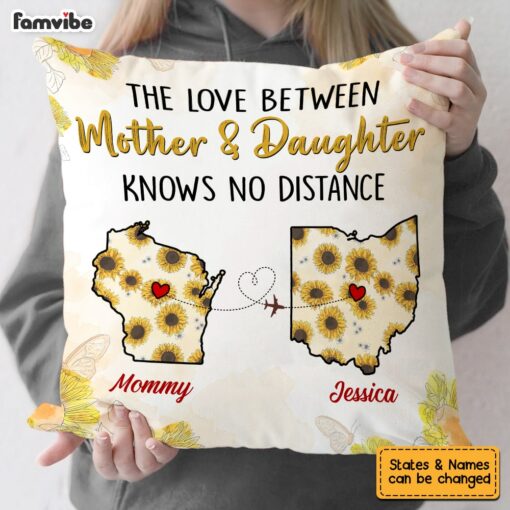 Personalized Sunflower Daughter Long Distance Pillow