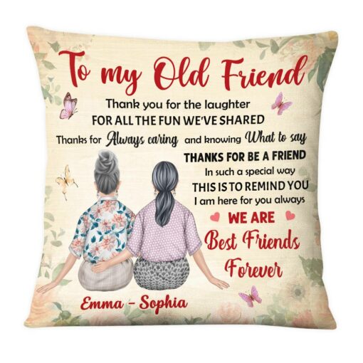 Personalized Thank For Old Friends Forever Pillow