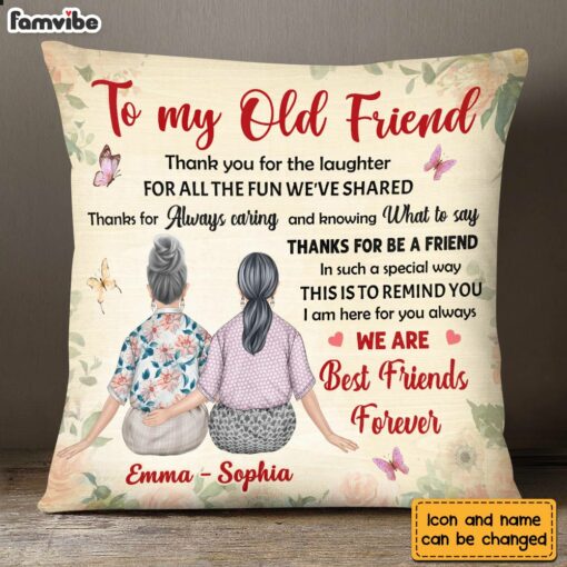 Personalized Thank For Old Friends Forever Pillow