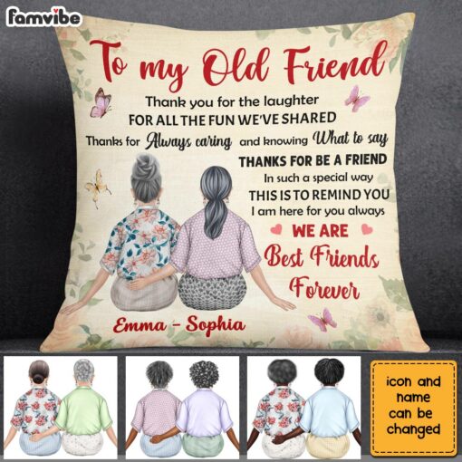 Personalized Thank For Old Friends Forever Pillow