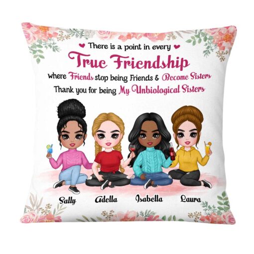 Personalized Thank You For Being My Unbiological Sister Pillow