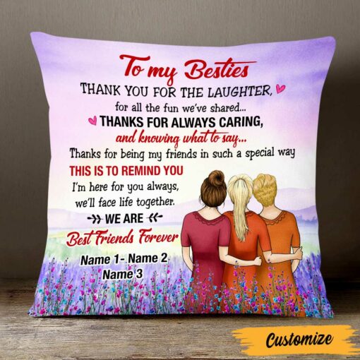 Personalized Thank You My Friends Pillow