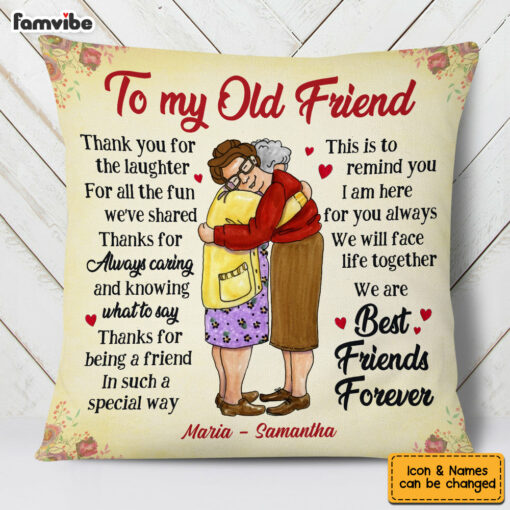 Personalized Thank You Old Friends Forever Pillow