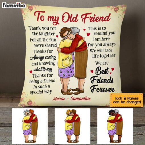 Personalized Thank You Old Friends Forever Pillow