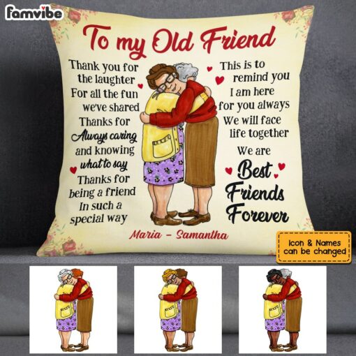 Personalized Thank You Old Friends Forever Pillow