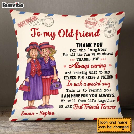 Personalized Thank You Old Friends Pillow