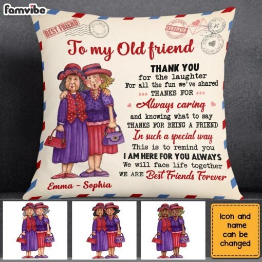 Personalized Thank You Old Friends Pillow