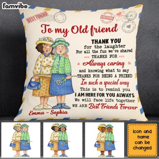 Personalized Thank You Old Friends Pillow