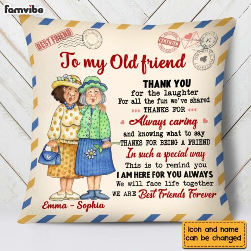 Personalized Thank You Old Friends Pillow