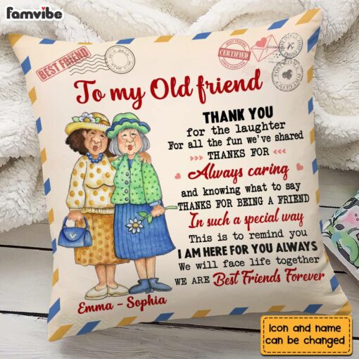 Personalized Thank You Old Friends Pillow