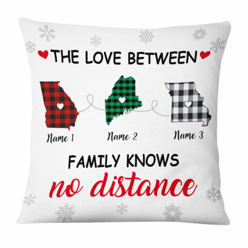 Personalized The Love Between Family Knows No Distance Pillow