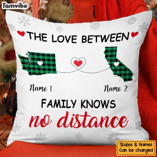 Personalized The Love Between Family Knows No Distance Pillow