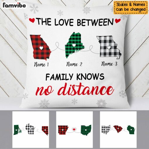 Personalized The Love Between Family Knows No Distance Pillow