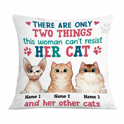 Personalized Things Cat Mom Cannot Resist Pillow