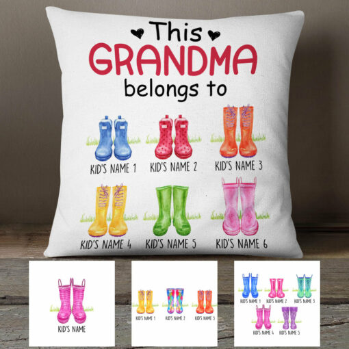 Personalized This Grandma Belongs To Boots Pillow