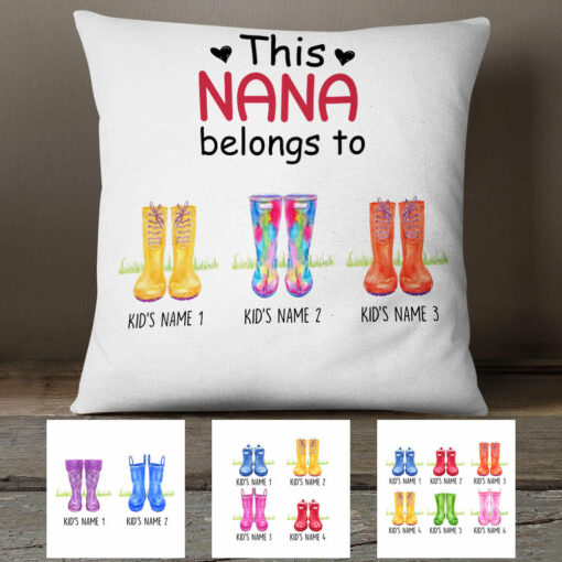 Personalized This Grandma Belongs To Boots Pillow