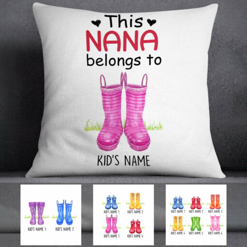 Personalized This Grandma Belongs To Boots Pillow