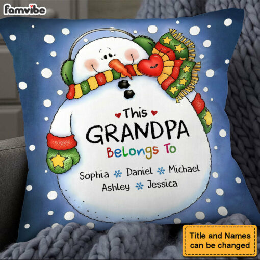 Personalized This Grandpa Belongs To Pillow