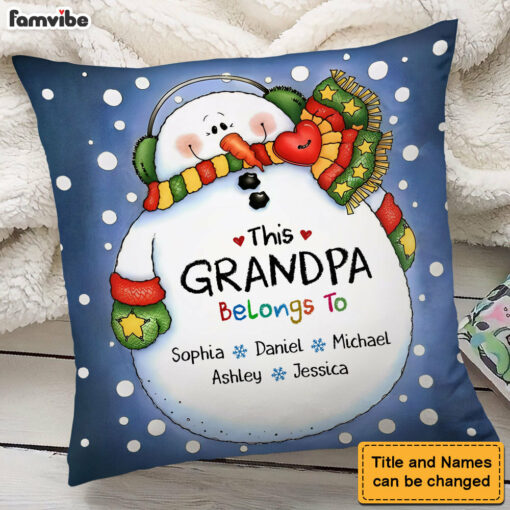 Personalized This Grandpa Belongs To Pillow