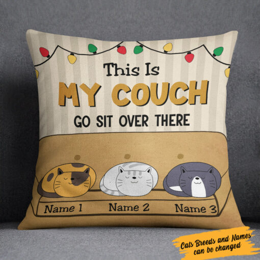 Personalized This is My Couch Cat Pillow