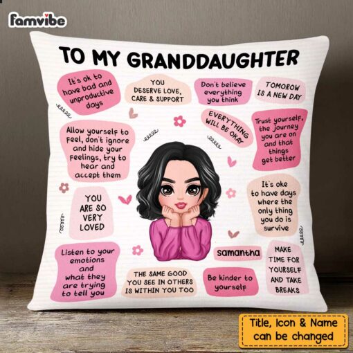 Personalized To Daughter Self Care Reminder Affirmations From Mom Pillow