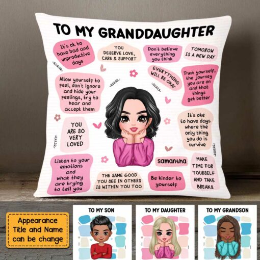 Personalized To Daughter Self Care Reminder Affirmations From Mom Pillow