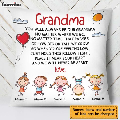 Personalized To Grandma Pillow