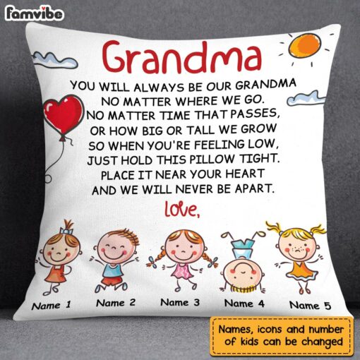 Personalized To Grandma Pillow