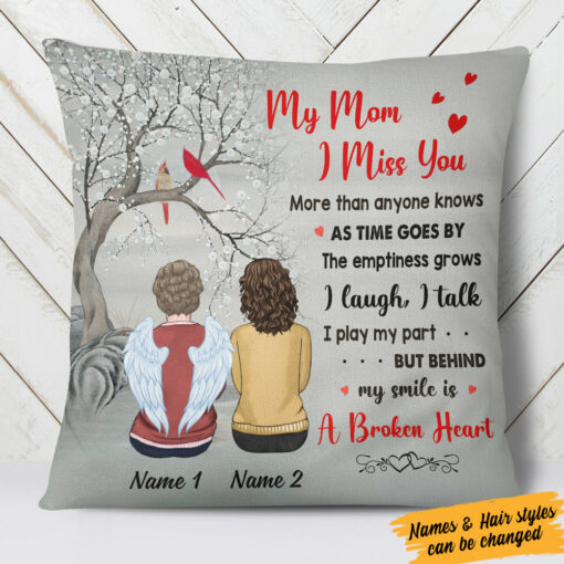 Personalized To Mom Memorial Pillow