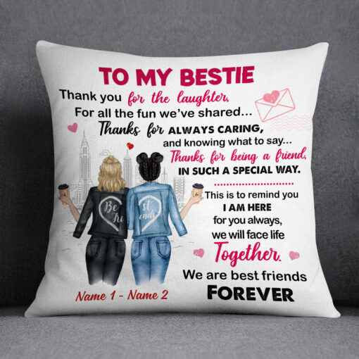 Personalized To My Bestie Friends Pillow