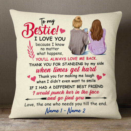 Personalized To My Bestie Pillow