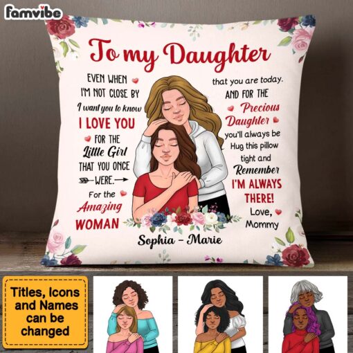 Personalized To My Daughter I’m Always There Pillow