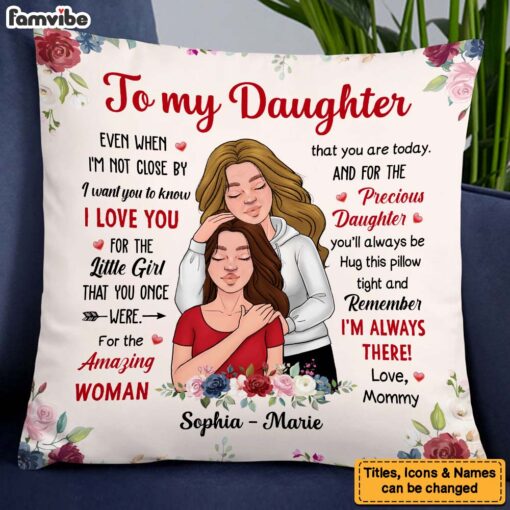 Personalized To My Daughter I’m Always There Pillow