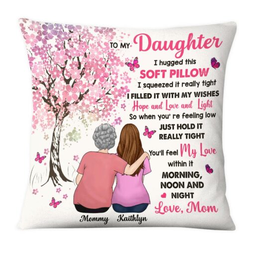 Personalized To My Daughter Tree Pillow